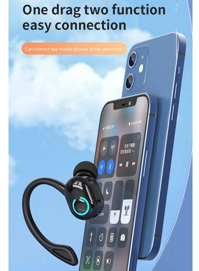 Chappeline BL17 Bluetooth Earphones Ergonomic Anti-drop Earplugs and High Definition Call Quality - Black - Image 4